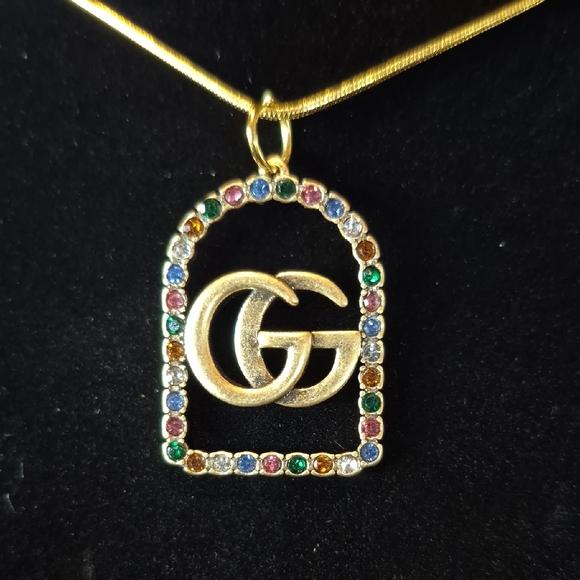 Upcycled Jewelry - Upcycled Gold Multicolor Gemstone Necklace #67